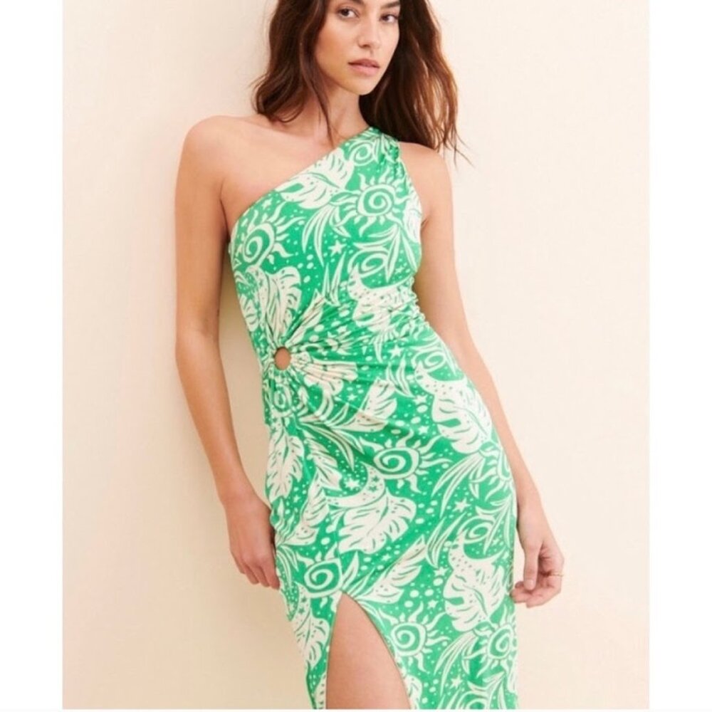 SAYLOR Kaegan One-Shoulder Maxi Dress Size L